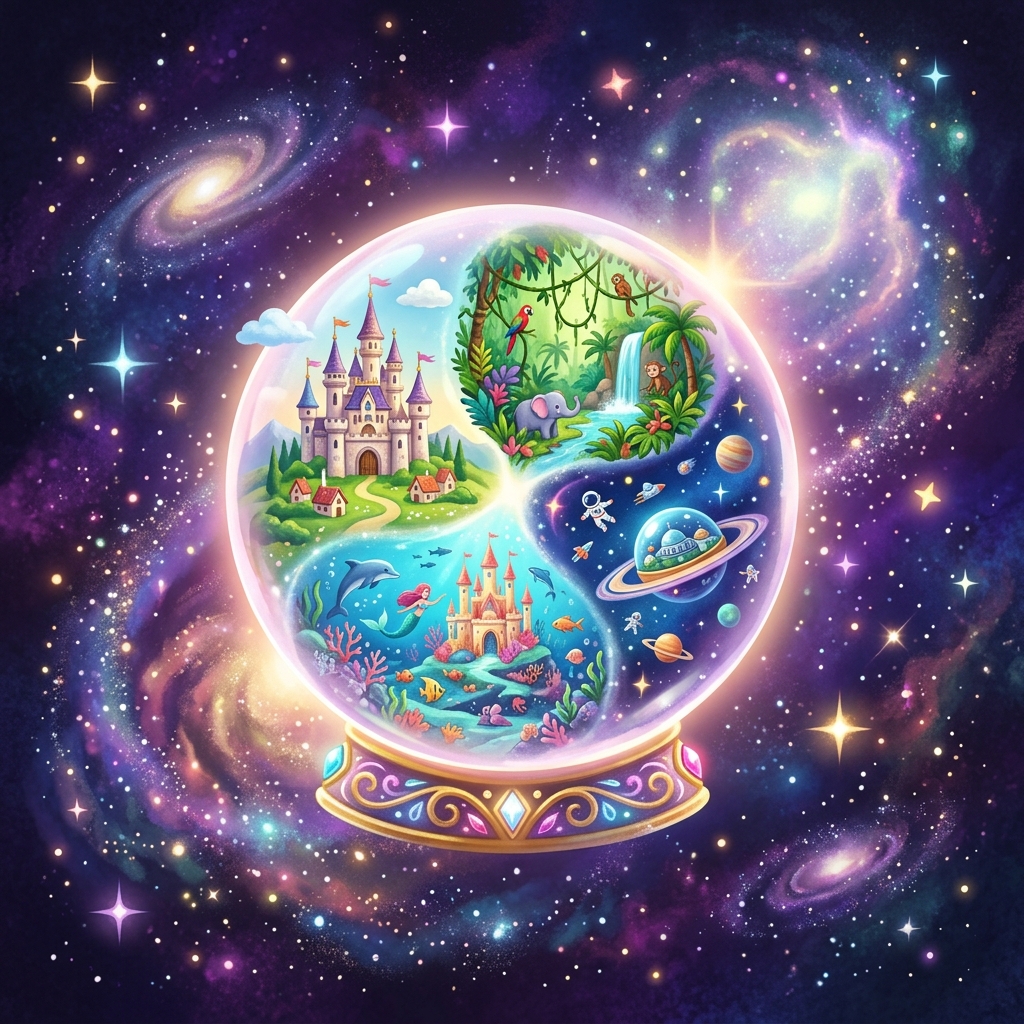 Pick a World for your child's AI bedtime story