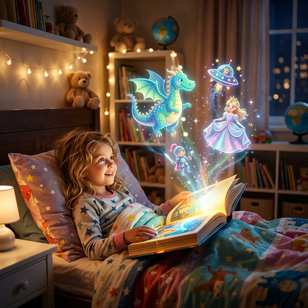 Watch the Magic for your child's AI bedtime story